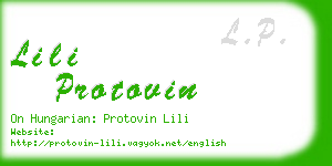 lili protovin business card